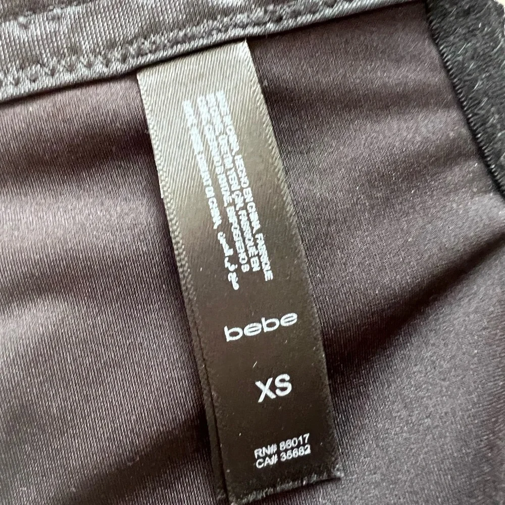 NWT Vintage Y2K Bebe Brown Feather Embellished Black Bustier - Picture 7 of 11